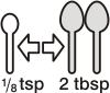 NuScup: 1/8 tsp - 2 tbsp