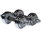 York 15kg Chrome Dumbbell Set Thumbnail